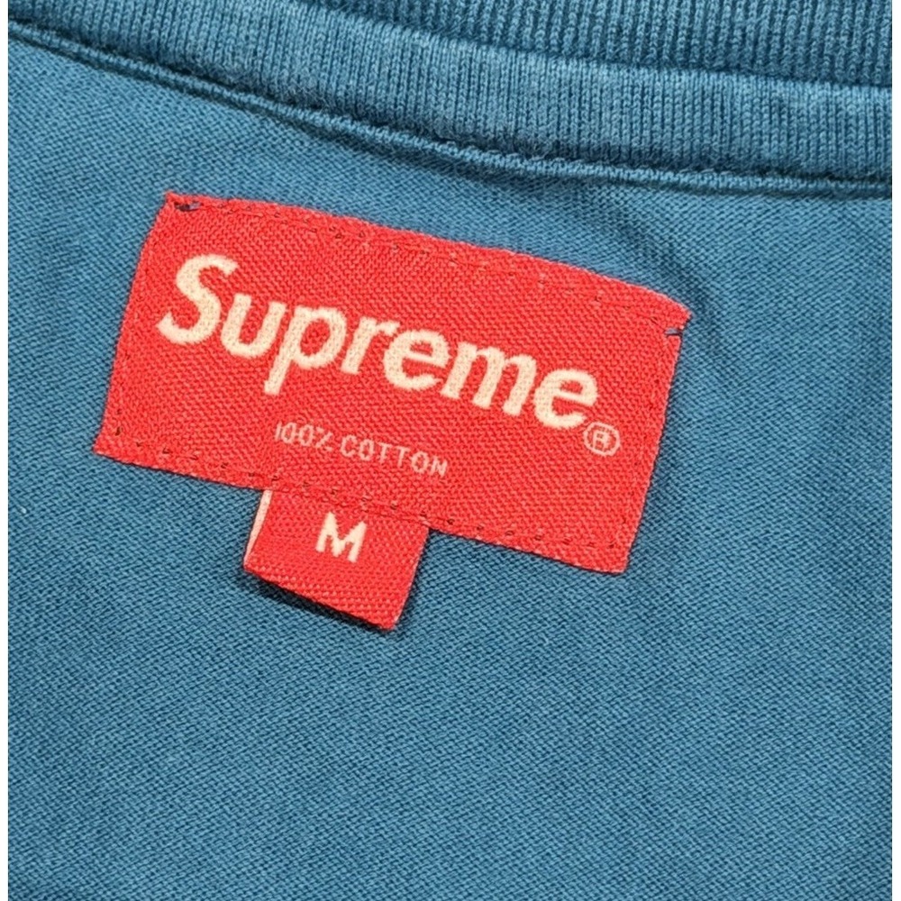 2 Supreme Small Box Logo Tee Shirts Teal Blue & Royal‎ Purple Men's Size M - Picture 4 of 14